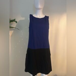 blue&black tank dress